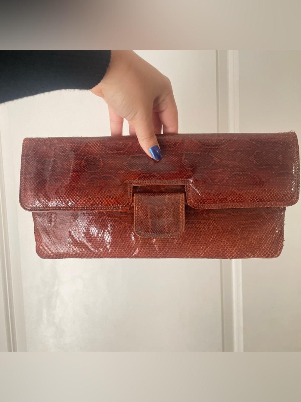 VTG 50s Rosenfeld Genuine Python enveloped Clutch - Rare
